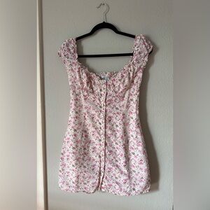 PRINCESS POLLY FLORAL BUTTON UP DRESS-SIZE 8